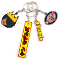 Chaînes de clés en forme de 3D / 2D personnalisées personnalisées Soft PVC Keychain pour les cadeaux de promotion